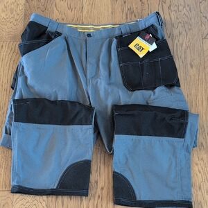 CAT Men's Gray and Black Work Pants